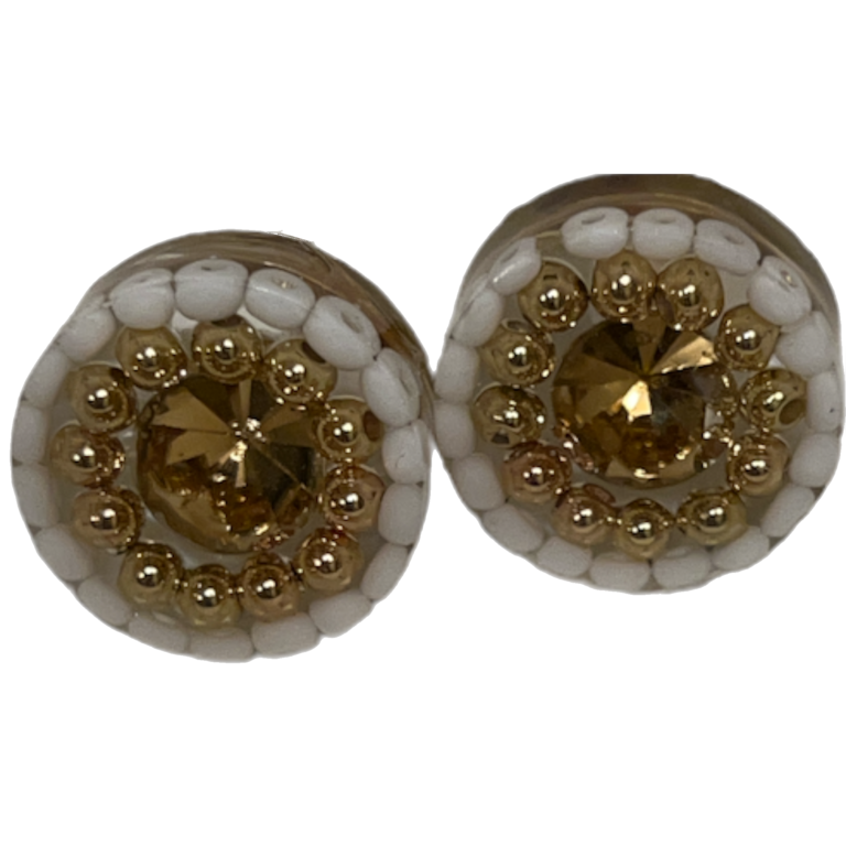 Golden sun earrings