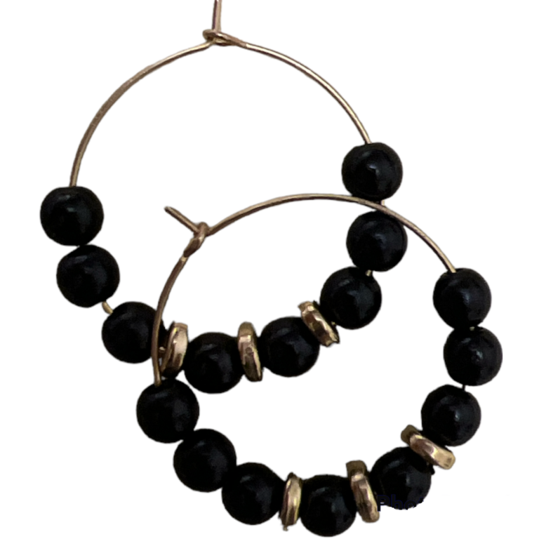 Black-golden-hoop-earrings