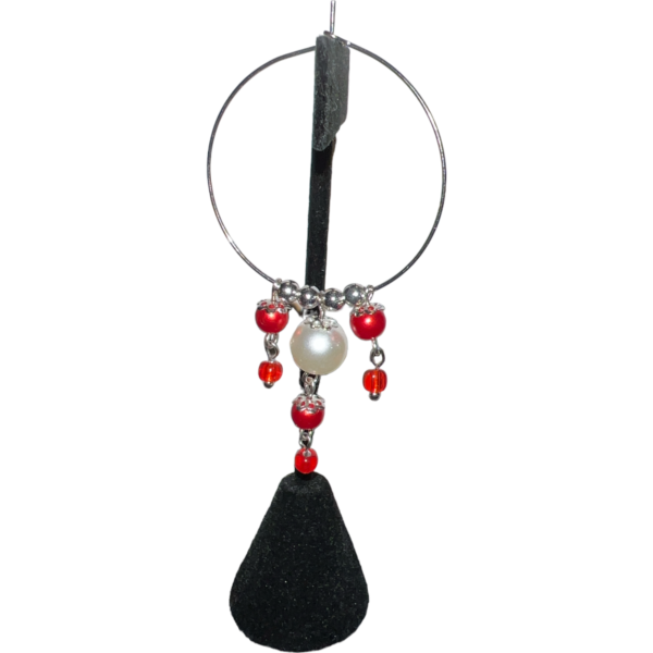 chhan chhan red handmade earrings