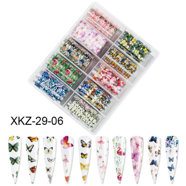 Nail Butterfly Laser Star Transfer Paper Diy European And American Nail Star Transfer Paper Sticker - Image 3