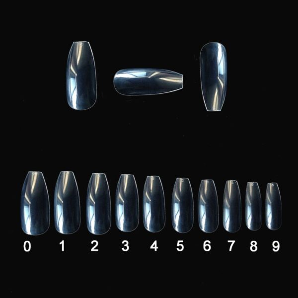 500 transparent / natural fake nails - Image 6