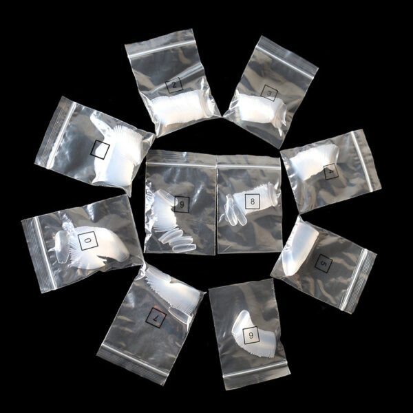 500 transparent / natural fake nails - Image 3