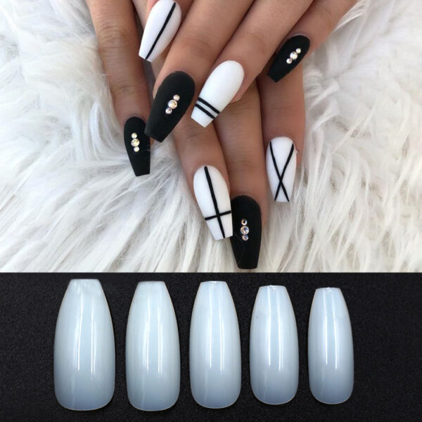 500 transparent / natural fake nails - Image 2