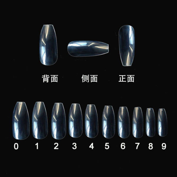 500 transparent / natural fake nails - Image 5
