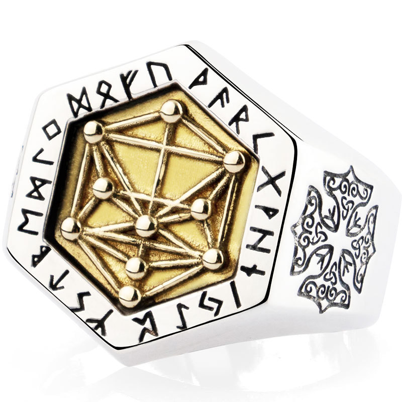 S925 Silver Nordic Viking Lucky Tree Ring For Men - Image 5