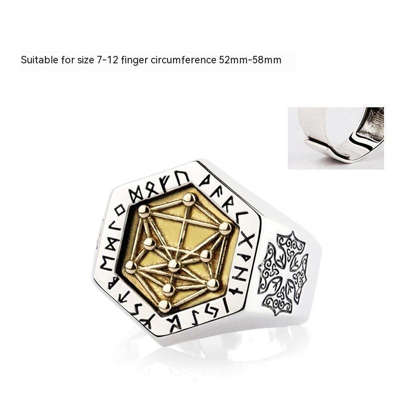 S925 Silver Nordic Viking Lucky Tree Ring For Men - Image 4