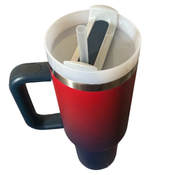 Stainless Steel Tumbler with Handle, Straw and Lid | 40oz | insulated Reusable Cup - Image 38