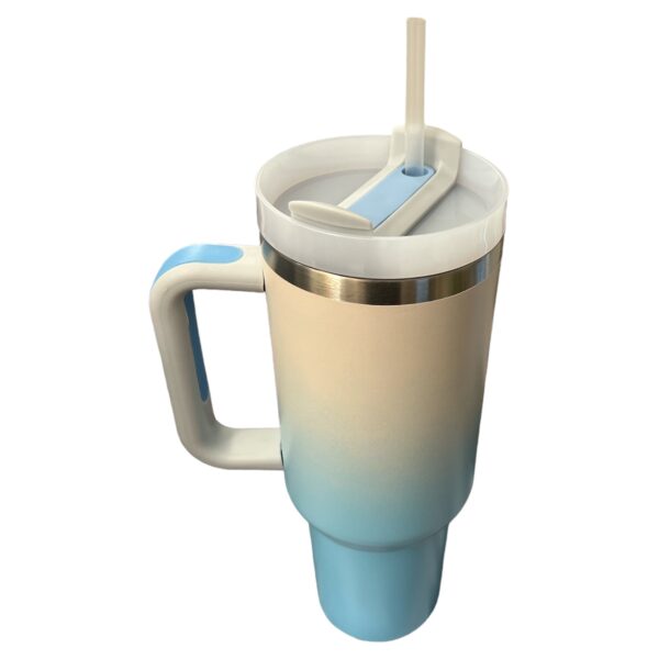 Stainless Steel Tumbler with Handle, Straw and Lid | 40oz | insulated Reusable Cup - Image 29