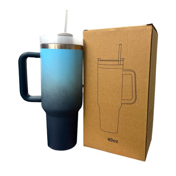 Stainless Steel Tumbler with Handle, Straw and Lid | 40oz | insulated Reusable Cup - Image 31