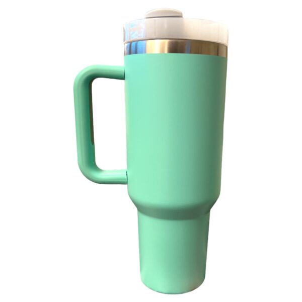 Stainless Steel Tumbler with Handle, Straw and Lid | 40oz | insulated Reusable Cup - Image 18
