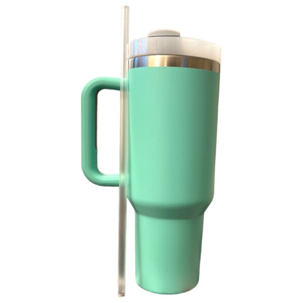 Stainless Steel Tumbler with Handle, Straw and Lid | 40oz | insulated Reusable Cup - Image 17