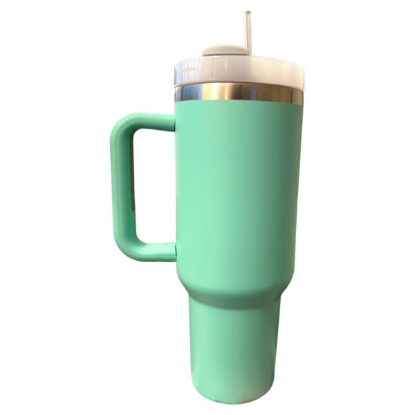 Stainless Steel Tumbler with Handle, Straw and Lid | 40oz | insulated Reusable Cup - Image 16