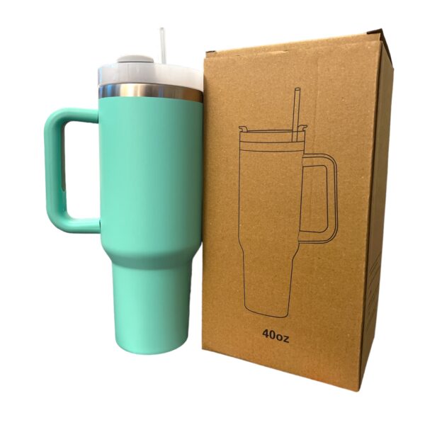 Stainless Steel Tumbler with Handle, Straw and Lid | 40oz | insulated Reusable Cup - Image 19