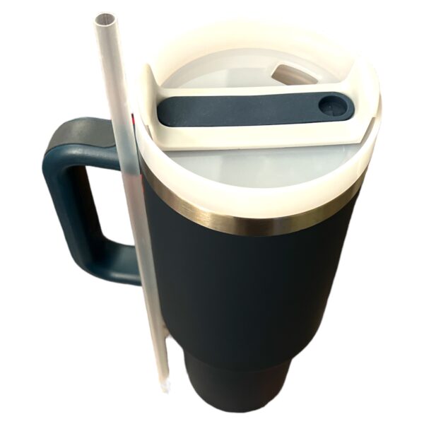 Stainless Steel Tumbler with Handle, Straw and Lid | 40oz | insulated Reusable Cup - Image 46