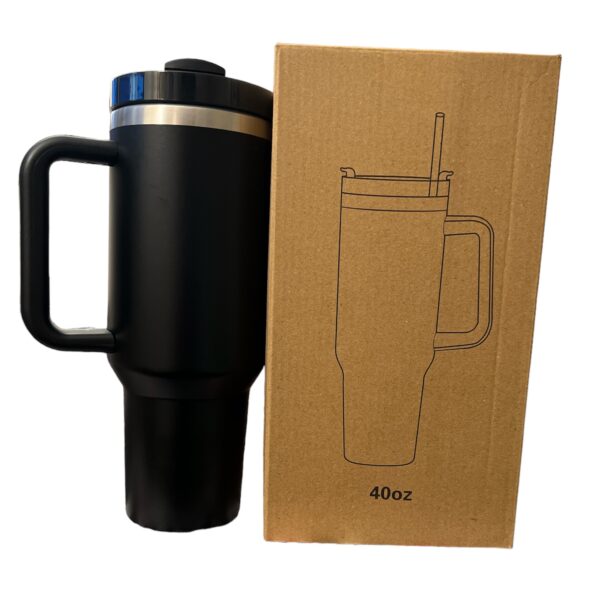 Stainless Steel Tumbler with Handle, Straw and Lid | 40oz | insulated Reusable Cup - Image 57