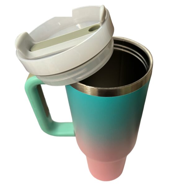 Stainless Steel Tumbler with Handle, Straw and Lid | 40oz | insulated Reusable Cup - Image 10